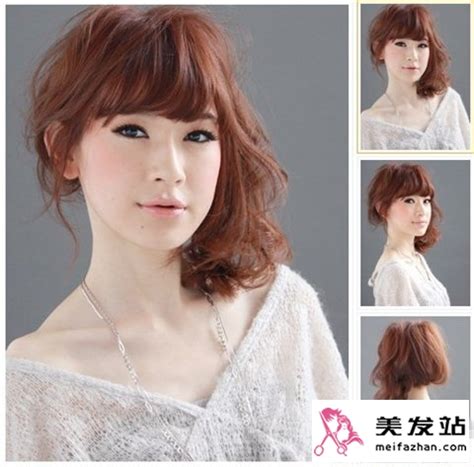 中短发扎发甜美女生头像