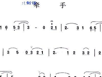 牵手 李子恒 二胡谱,歌谱 简谱