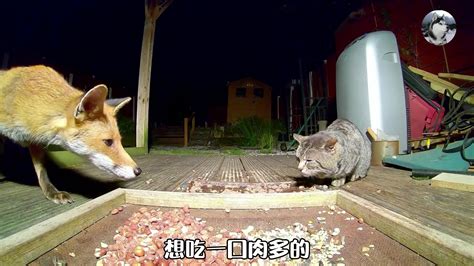 猫咪深夜吃饭狐狸闯入偷袭-直播吧zhibo8.cc