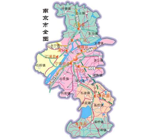 南京市行政区划_南京地图全图大图