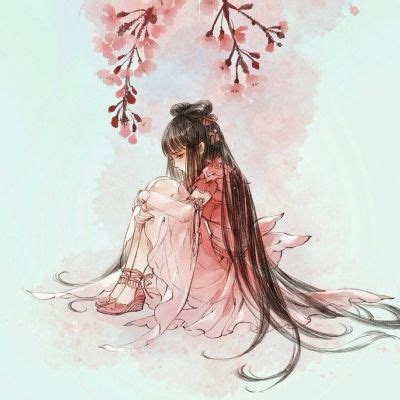 中分头像背影女生动漫古风
