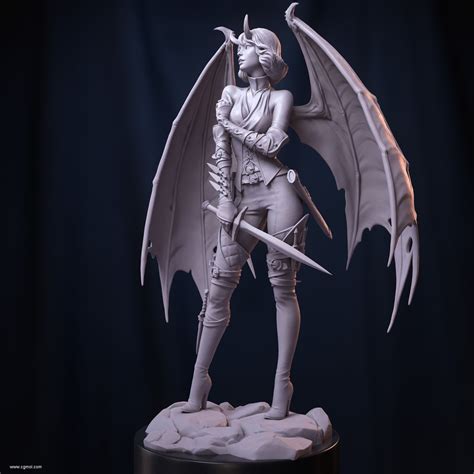 Lilith女恶魔3D雕刻模型 _CG插画_绘画艺术-摩尔网CGMOL