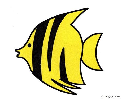 热带鱼4简笔画画法（分步）,热带鱼4简笔画图片_动物简笔画