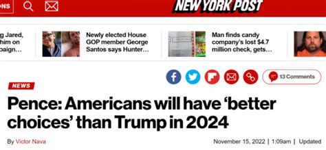 美媒：彭斯正考虑参选，称美国人民2024年有比特朗普“更好的选择”