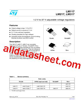 LM317K Datasheet(PDF) - STMicroelectronics