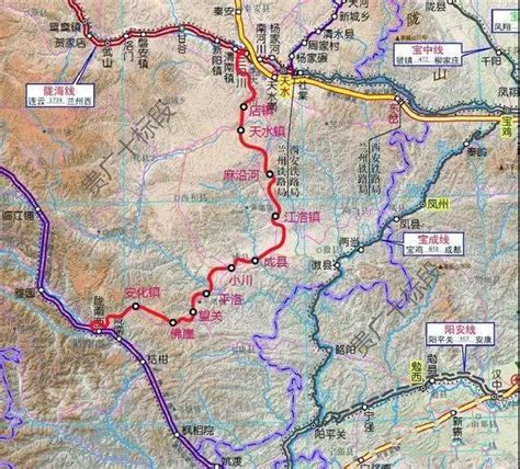全线长269.74公里 甘肃将新建铁路天水至陇南线 附线路图_km