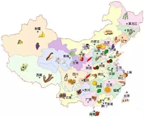 中国地图及各省的特产,特产中,中特产分布图_大山谷图库