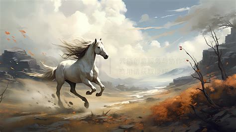 古道西风瘦马骑马的古人水墨画手绘插画521841png图片免抠素材 - 设计盒子