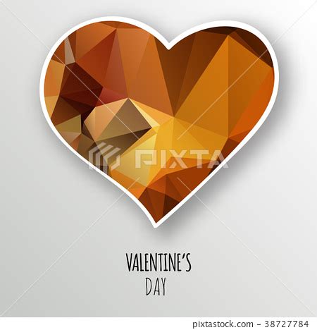 Vector crystal heart isolated on white background. - Stock Illustration ...