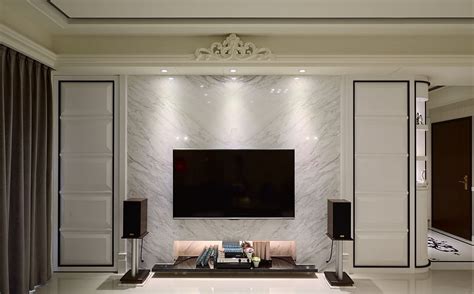 用白色大理石瓷砖做电视背景墙，一辈子都看不腻-家装搭配-梵高岩板|瓷砖官网，高端岩板品牌，打造一个【七星级的家】！