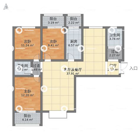 山西省阳泉市城区 月亮湾小区3室2厅2卫 138m²-v2户型图 - 小区户型图 -躺平设计家