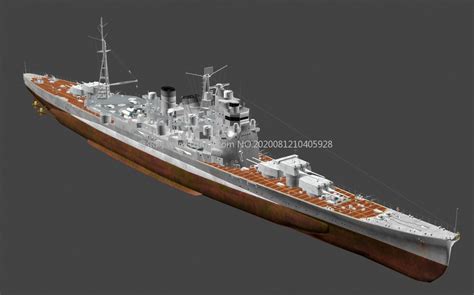 架空德国埃吉尔号战列巡洋舰stl模型_军舰模型下载-摩尔网CGMOL