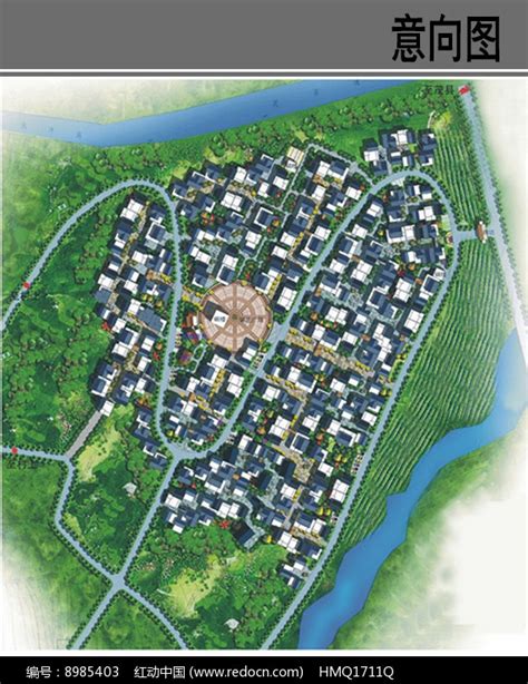 风景区村庄规划设计平面图_红动网