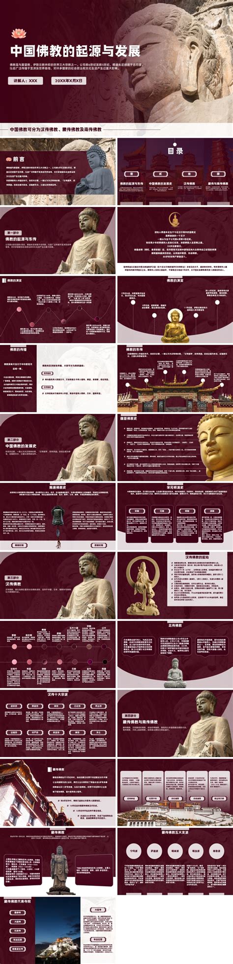 佛教的由来、发展和概况 ppt课件-麦克PPT网