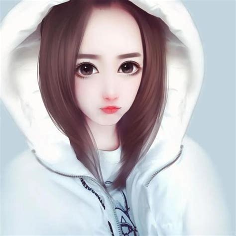 甜美女生头像手绘微信