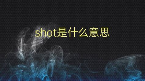 shot是什么意思 shot的中文翻译、读音、例句-一站翻译