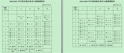 2020学年清潭中学课表- 学期课表- 常州市清潭中学