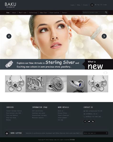 珠宝首饰CSS网站模板是一款中国珠宝首饰行业门户网站模板下载。_金屋文档