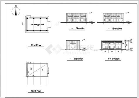 某工厂单层厂房设计cad建筑图纸_工业厂房_土木在线