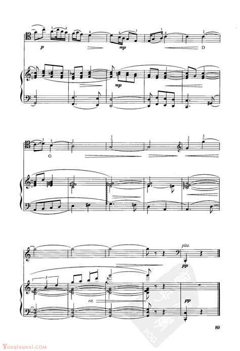 中国大提琴曲谱选:盲女[风雨童年组曲] 王连三作曲-大提琴曲谱 - 乐器学习网