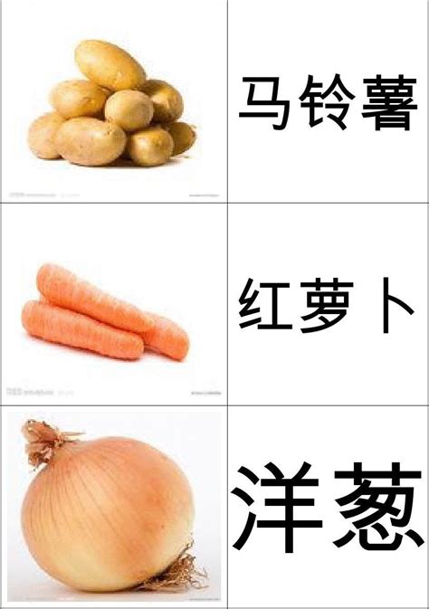 幼儿蔬菜水果识字卡(配图)_word文档在线阅读与下载_无忧文档