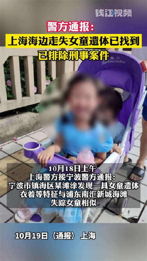 上海浦东警方通报：海滩失踪女童遗体找到|失踪|上海市|法医_新浪新闻