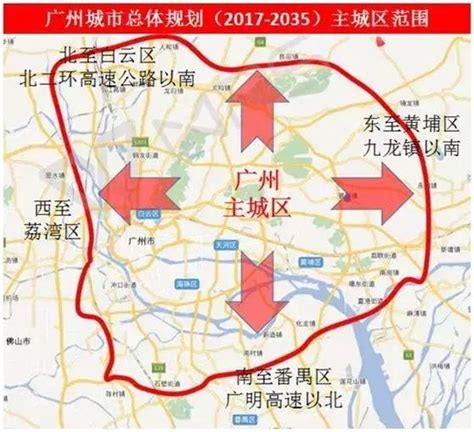 广东省广州市地图-广州几个区的分布图