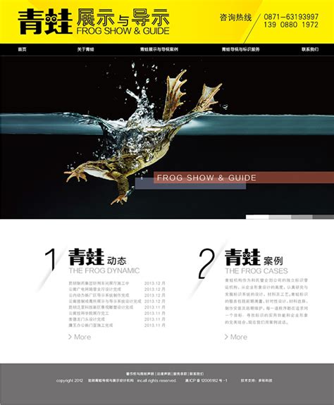 2013年12月青蛙网站设计完成_昆明和氏璧企划有限责任公司