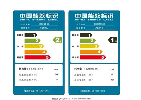 能效标识,节能环保 中国能效标识 一级节能 冰箱能效标-图行天下图库