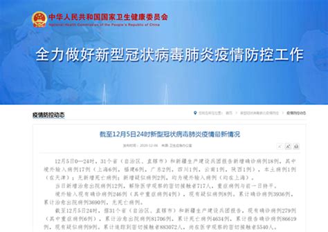 12月5日31省区市新增确诊病例18例 本土病例1例在天津 其余均为境外输入病例-中华网河南