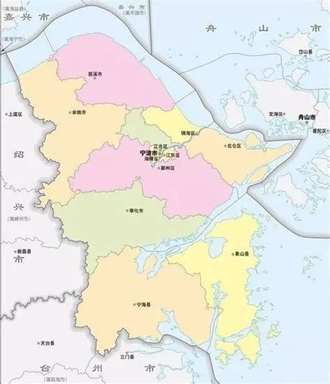 宁波市区域划分地图,宁波各区县划分图,宁波区划分图_大山谷图库