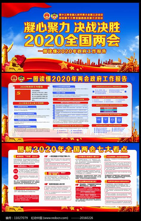 2020全国两会宣传展板图片_展板_编号11027079_红动中国
