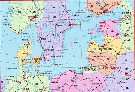 欧洲波罗的海地图中文版 - 欧洲地图 - 地理教师网