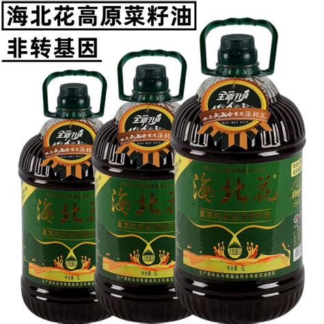 海北花菜籽油纯香菜油青海特产门源绿色非转基因食用油5L一桶包邮-淘宝网