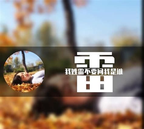 雷姓氏头像非主流
