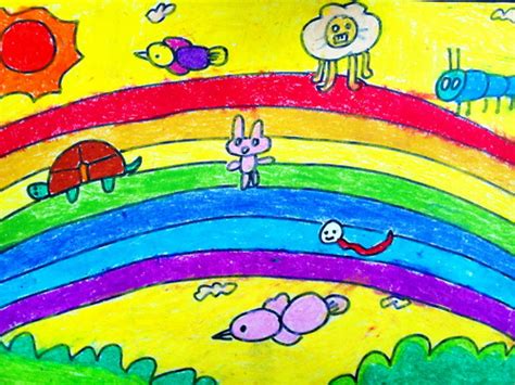 儿童节彩虹桥上的孩子们素材图片免费下载-千库网