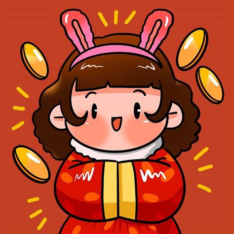 新年甜美女生卡通头像