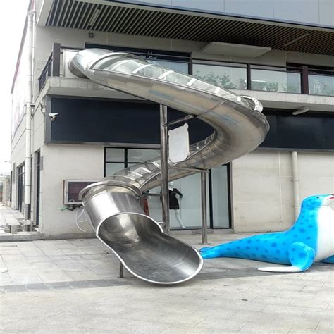 幼儿园单双滑筒 户外滑道 儿童水上塑料螺旋滑梯