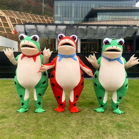 充气青蛙人偶服装癞蛤蟆卡通服装人穿行走传单青蛙卖崽玩偶服-阿里巴巴
