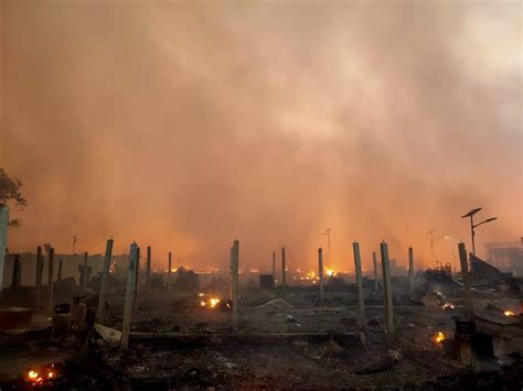 孟加拉国一罗兴亚难民营发生火灾-搜狐大视野-搜狐新闻