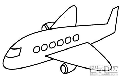 民用飞机的简笔画画法(民用飞机简笔画图片) | 抖兔教育