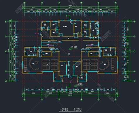 三层日式别墅全套建筑施工图CAD素材免费下载_红动中国
