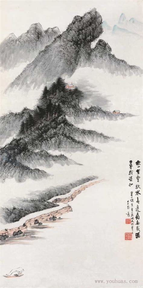 山水画教程,一步一步我画山水画,初学山水画_大山谷图库