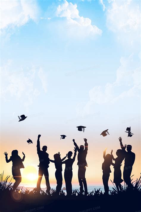 高考中考加油毕业季人物剪影背景背景图片素材免费下载_背景 .