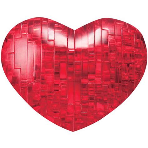 Standard 3D Crystal Puzzle - Heart (red) - Walmart.com