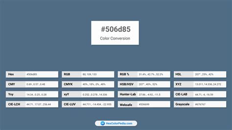 PANTONE 2167 C Complementary or Opposite Color Name and Code (#506D85) - colorxs.com