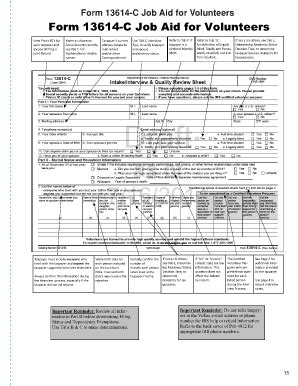 Form 13614 C Job Aid - Fill Online, Printable, Fillable, Blank | pdfFiller