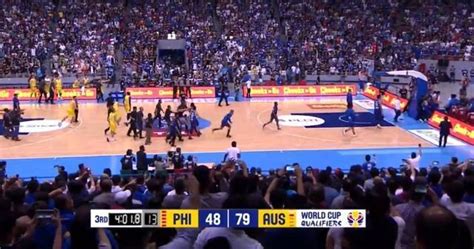 大规模冲突，世预赛菲律宾和澳大利亚大大出手上演群殴。