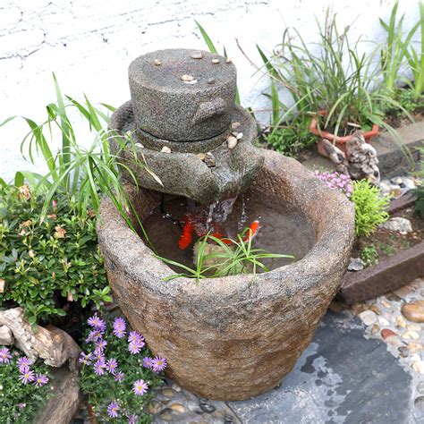 别墅庭院装饰水钵 欧式花园流水喷泉 仿砂岩水池水景 户外喷泉-阿里巴巴