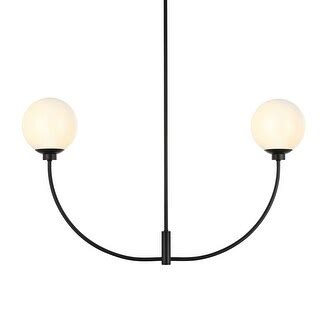 Elegant Lighting LD816D36 Nyomi 2 Light 36" Wide Chandelier - Bed Bath ...